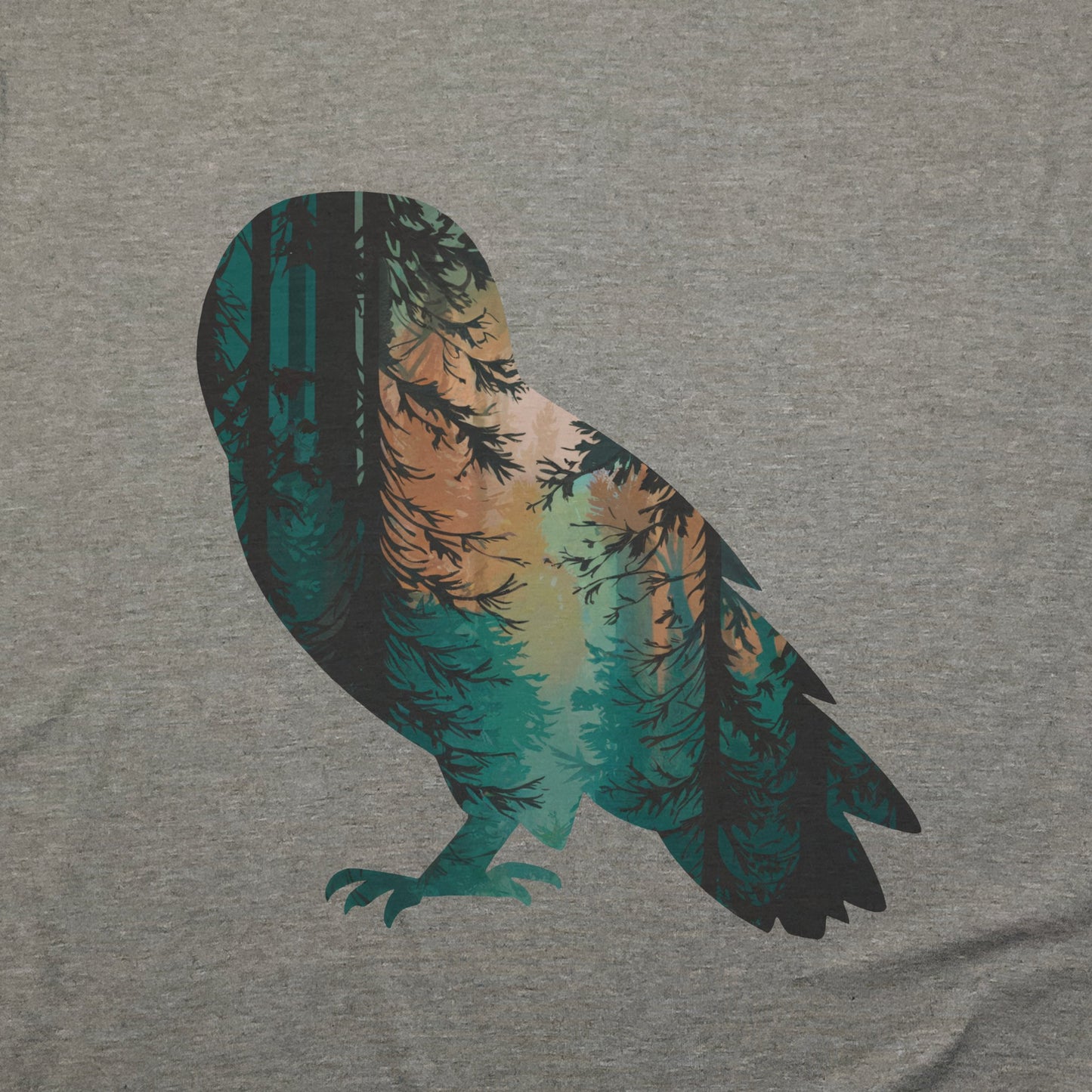 Barn Owl Silhouette T-Shirt Adventure and Outdoors Themed T-Shirt