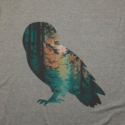 Barn Owl Silhouette T-Shirt Adventure and Outdoors Themed T-Shirt