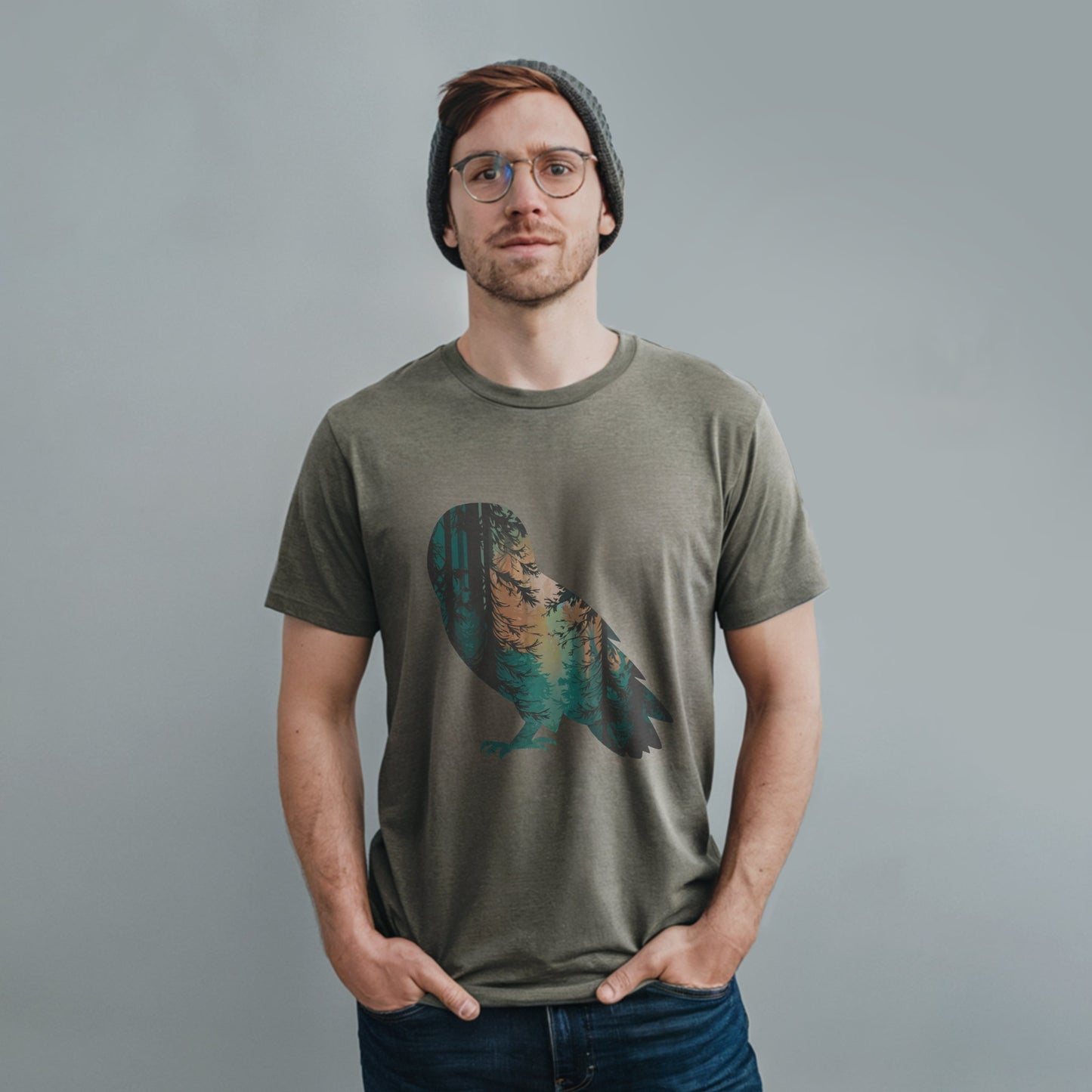 Barn Owl Silhouette T-Shirt Adventure and Outdoors Themed T-Shirt