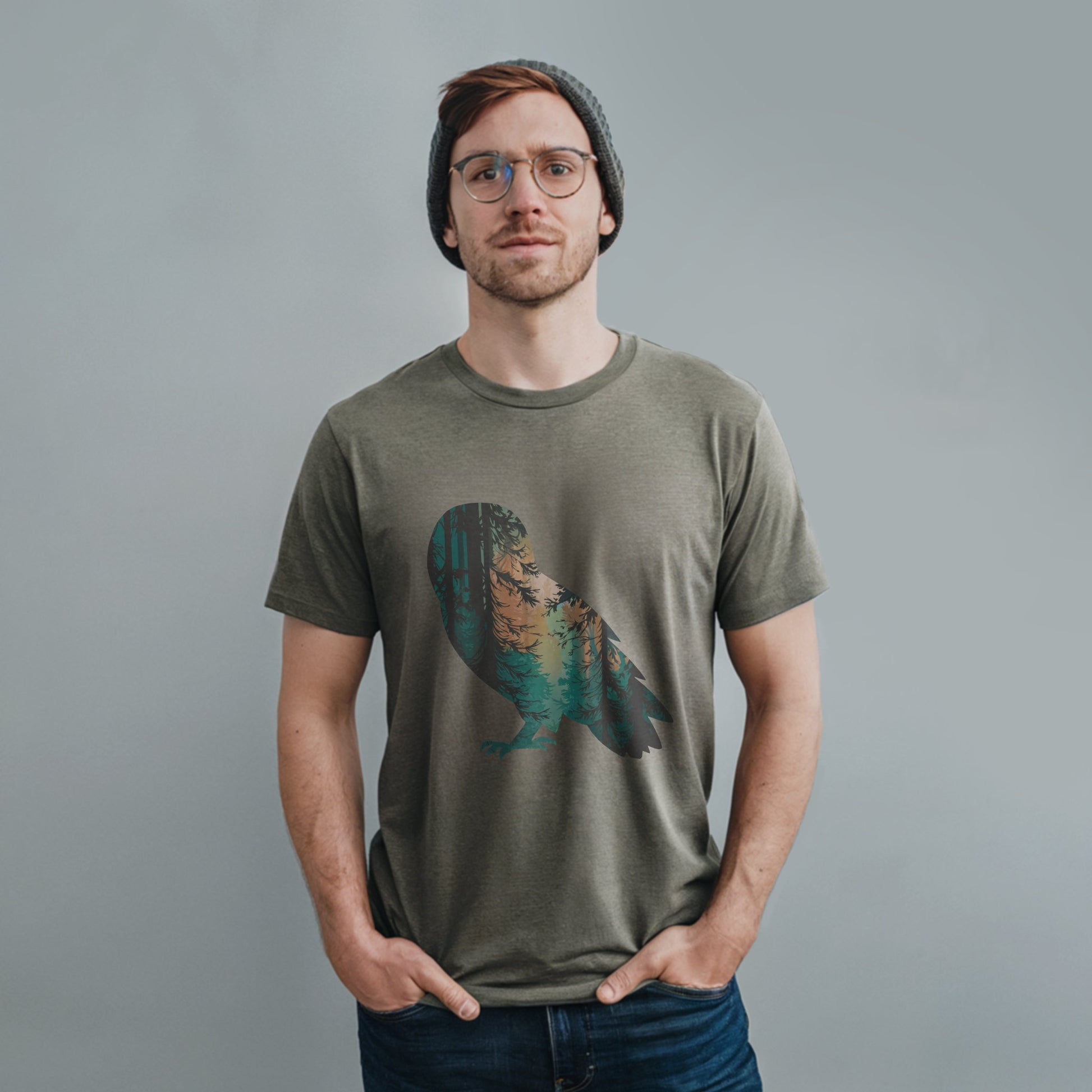 Barn Owl Silhouette T-Shirt Adventure and Outdoors Themed T-Shirt