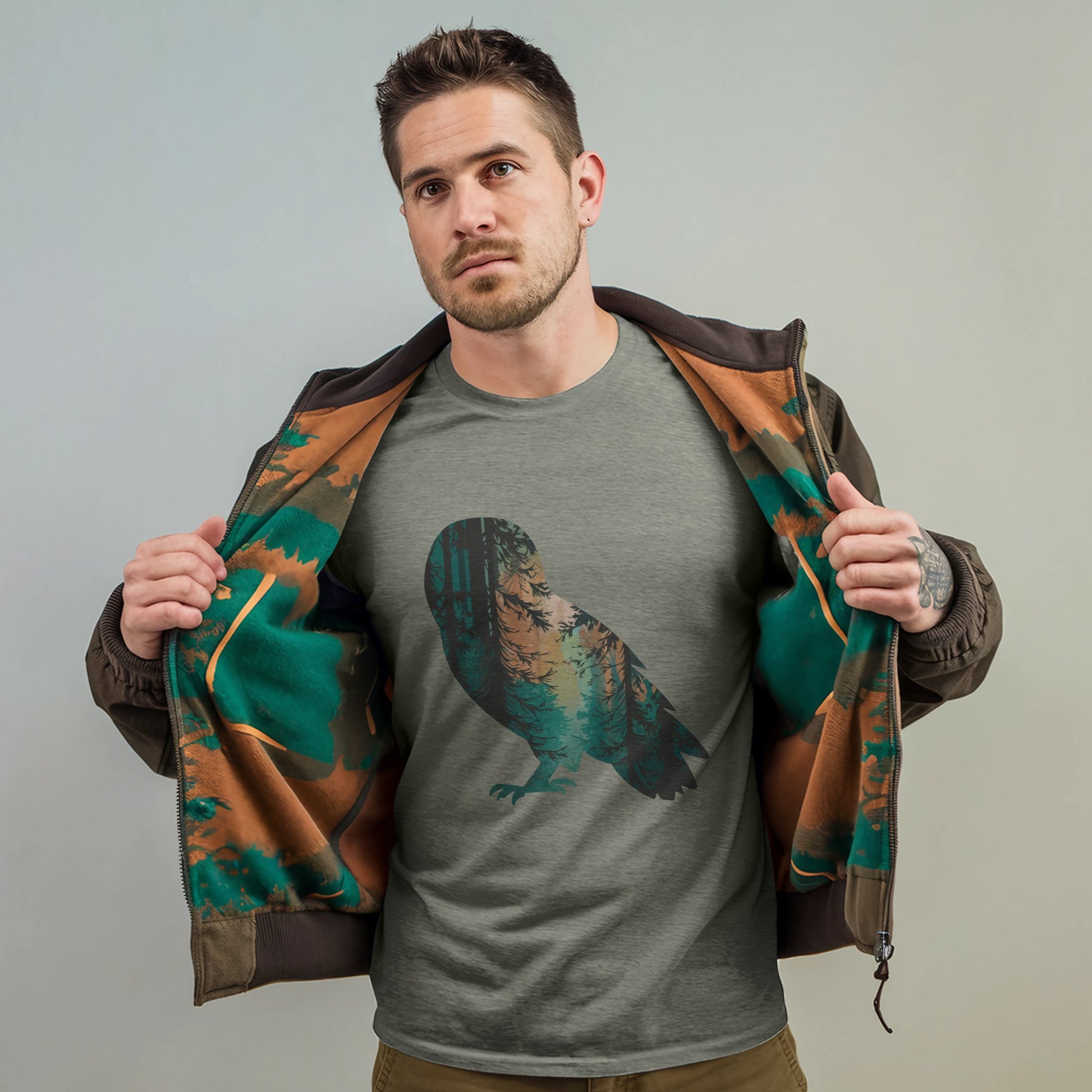 Barn Owl Silhouette T-Shirt Adventure and Outdoors Themed T-Shirt