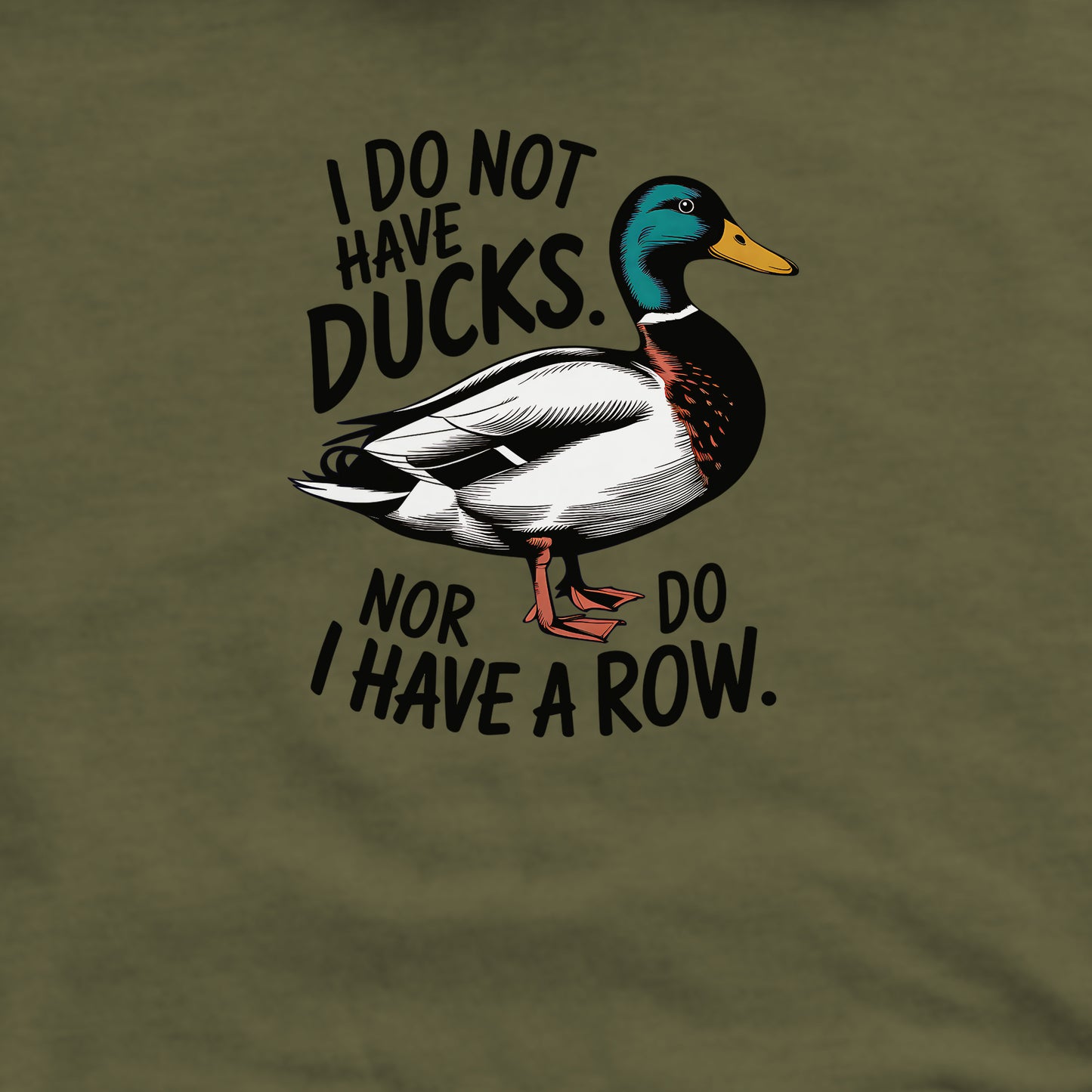 Ducks in a Row Crewneck Sweatshirt Adventure and Outdoors Themed Sweatshirt