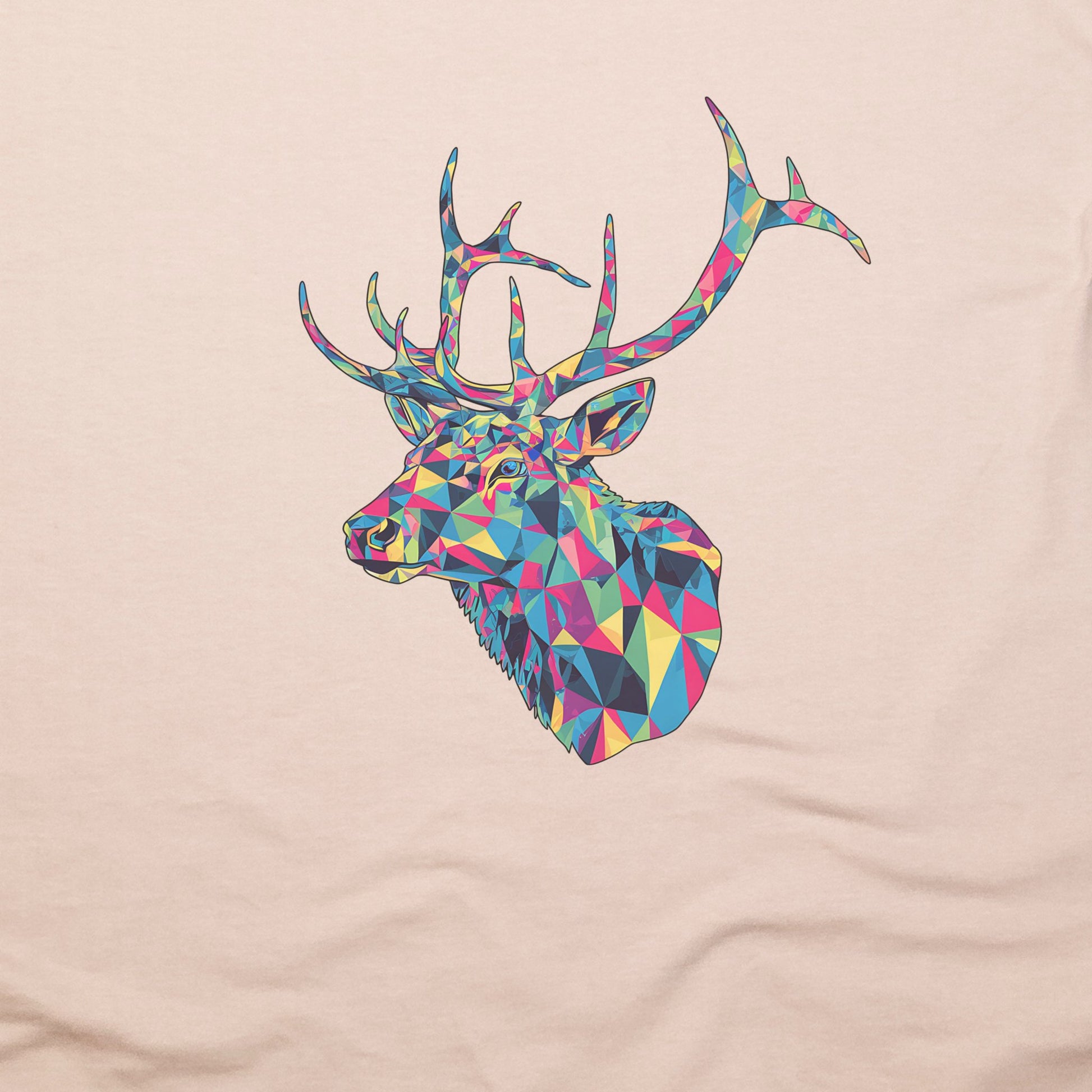Elk Mosaic T-Shirt Adventure and Outdoors Themed T-Shirt