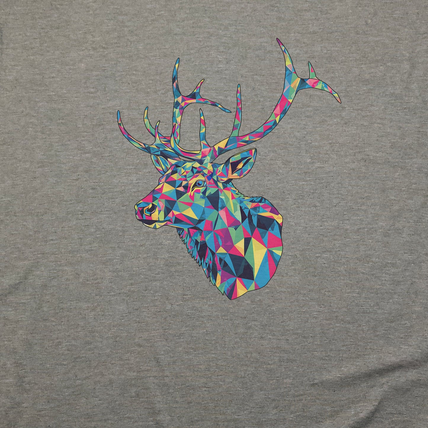 Elk Mosaic T-Shirt Adventure and Outdoors Themed T-Shirt