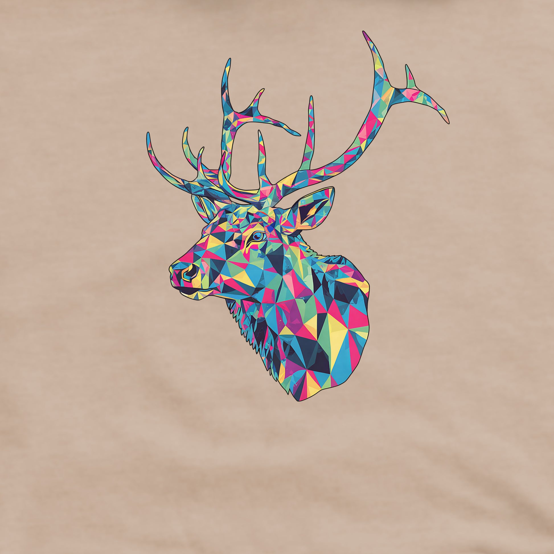 Elk Mosaic Crewneck Sweatshirt Adventure and Outdoors Themed Sweatshirt