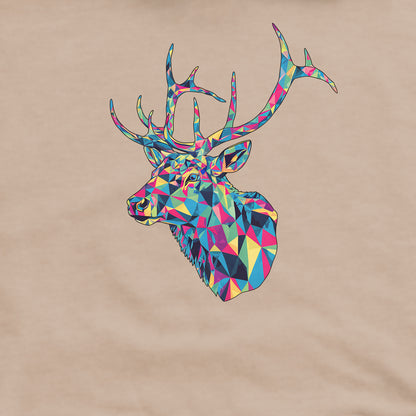 Elk Mosaic Crewneck Sweatshirt Adventure and Outdoors Themed Sweatshirt