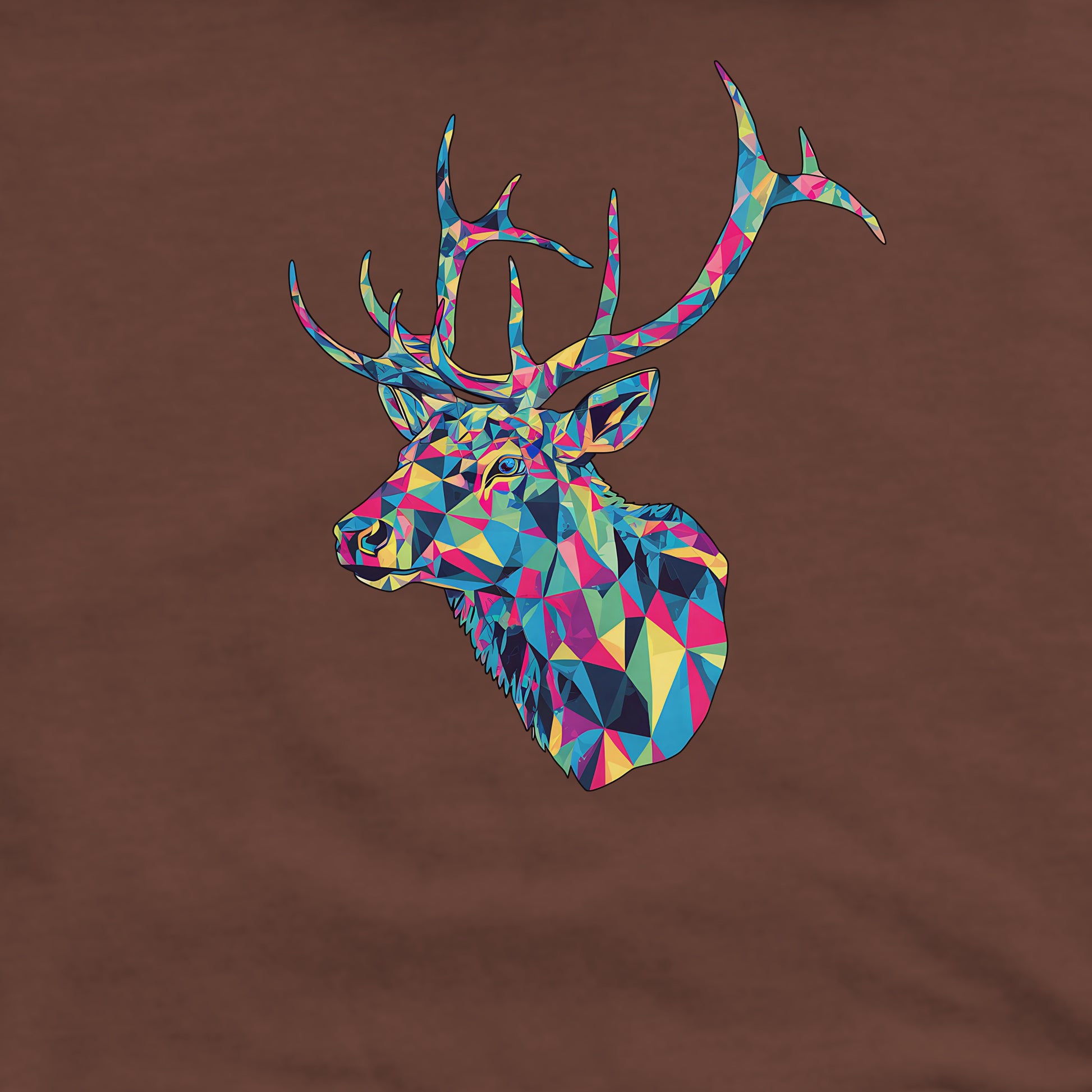Elk Mosaic Crewneck Sweatshirt Adventure and Outdoors Themed Sweatshirt