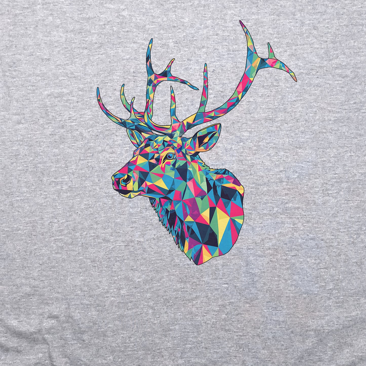 Elk Mosaic Crewneck Sweatshirt Adventure and Outdoors Themed Sweatshirt