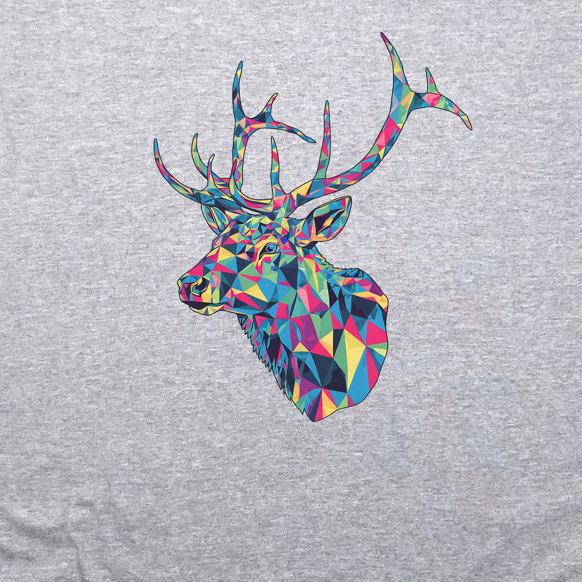 Elk Mosaic Crewneck Sweatshirt Adventure and Outdoors Themed Sweatshirt