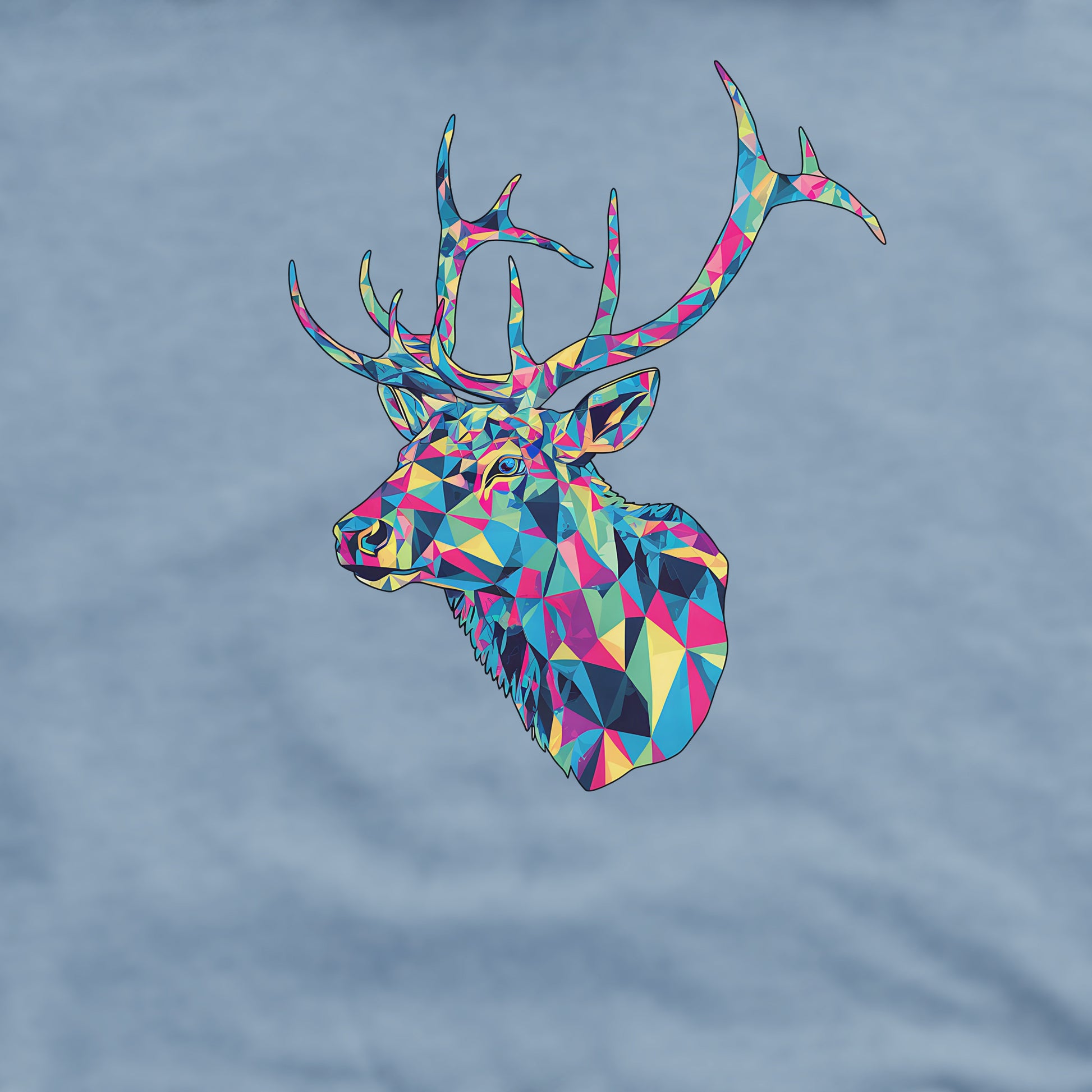 Elk Mosaic Crewneck Sweatshirt Adventure and Outdoors Themed Sweatshirt