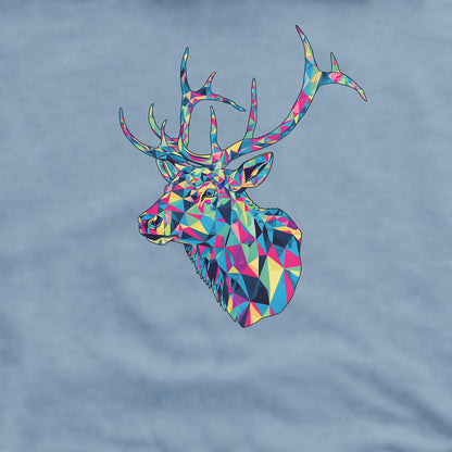 Elk Mosaic Crewneck Sweatshirt Adventure and Outdoors Themed Sweatshirt