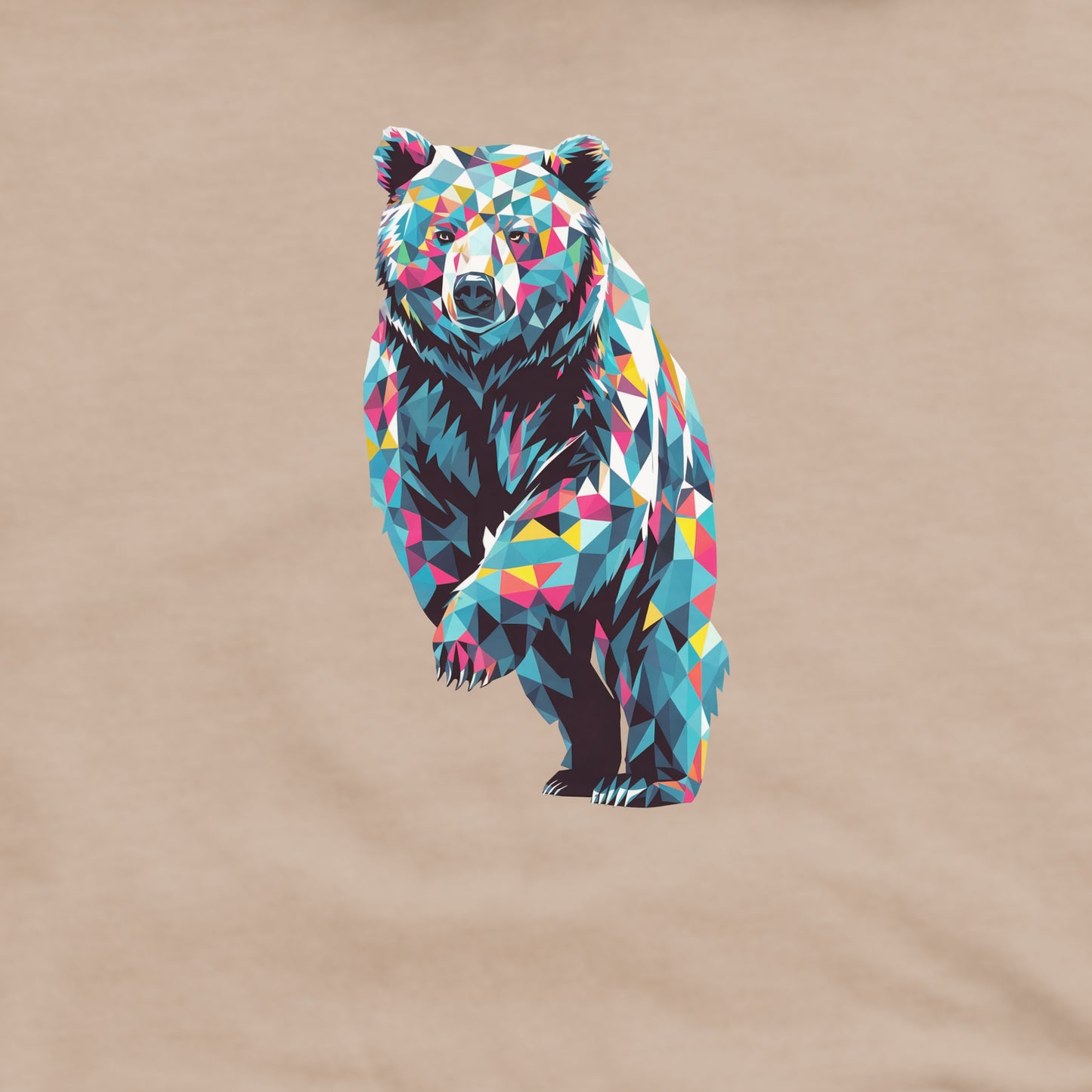 Bear Mosaic Crewneck Sweatshirt Adventure and Outdoors Themed Sweatshirt