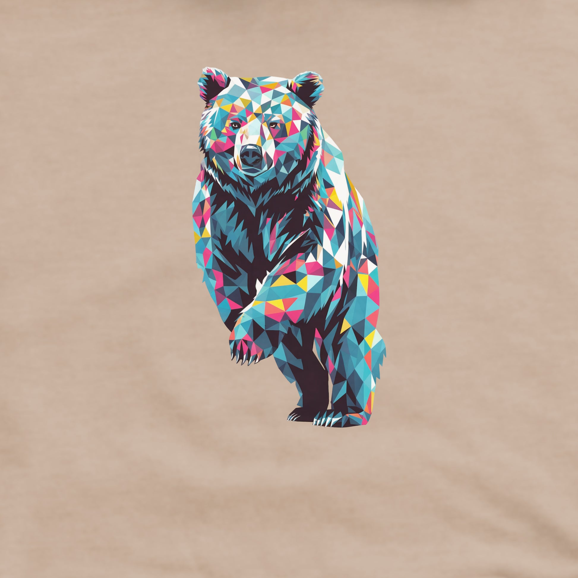 Bear Mosaic Crewneck Sweatshirt Adventure and Outdoors Themed Sweatshirt