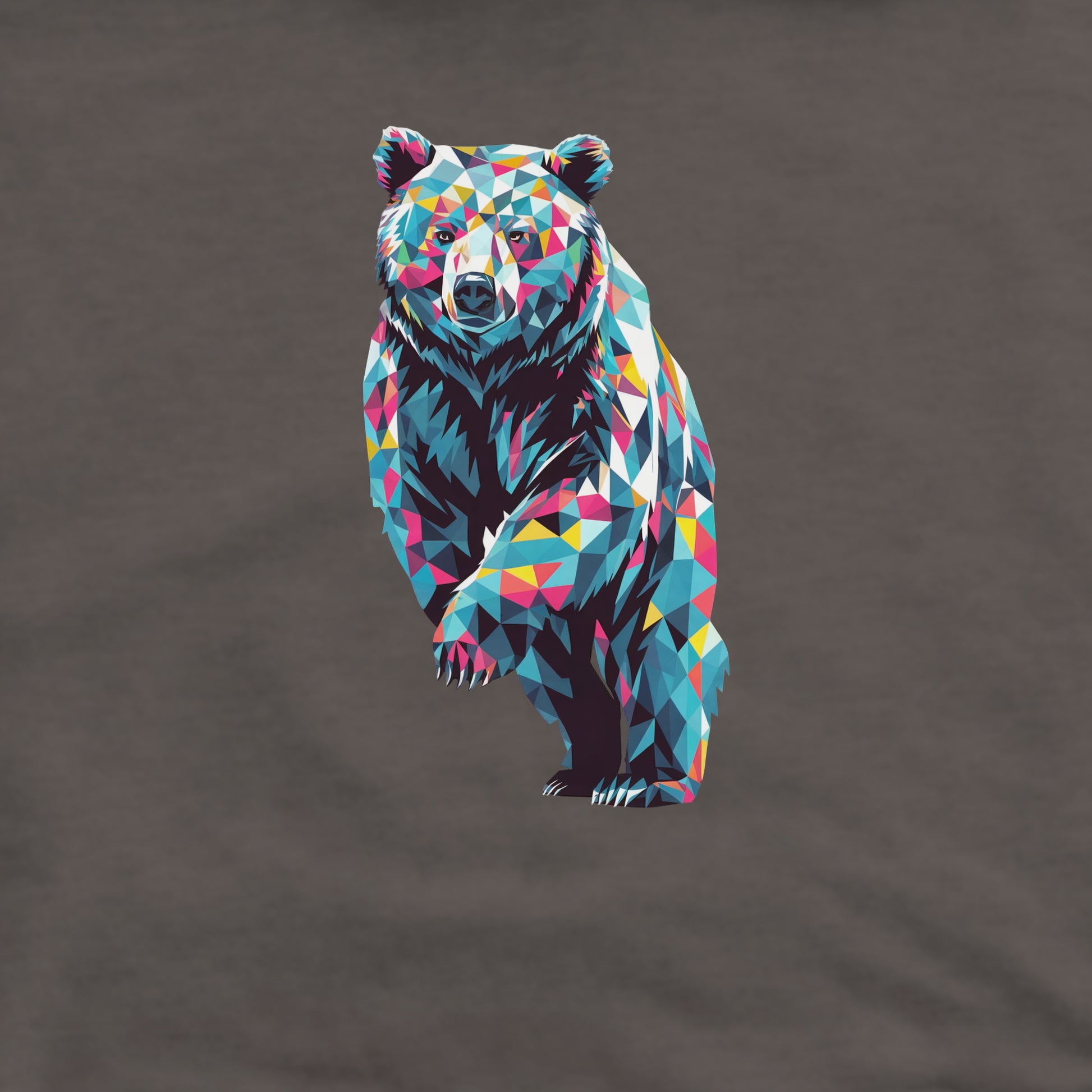 Bear Mosaic Crewneck Sweatshirt Adventure and Outdoors Themed Sweatshirt