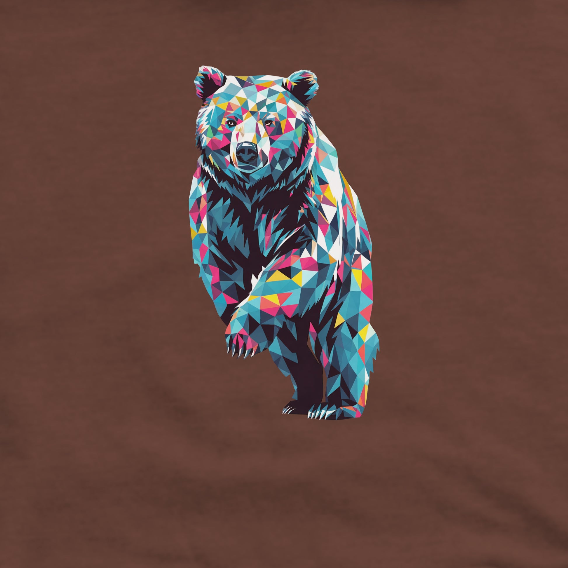 Bear Mosaic Crewneck Sweatshirt Adventure and Outdoors Themed Sweatshirt