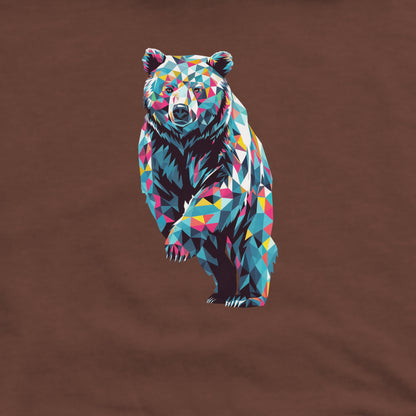 Bear Mosaic Crewneck Sweatshirt Adventure and Outdoors Themed Sweatshirt