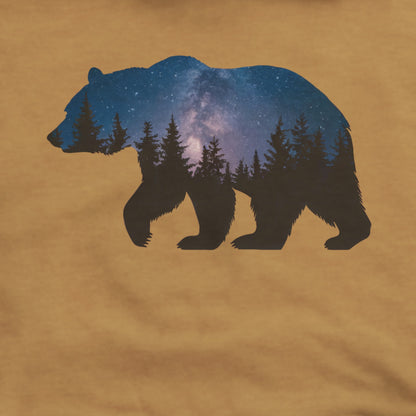 Bear Night Silhouette Hoodie Adventure and Outdoors Themed Hoodie