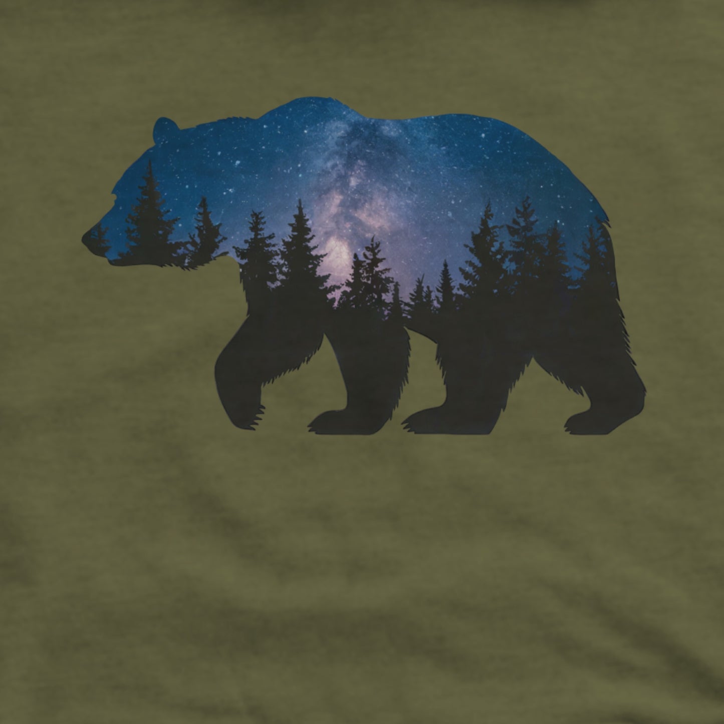 Bear Night Silhouette Hoodie Adventure and Outdoors Themed Hoodie