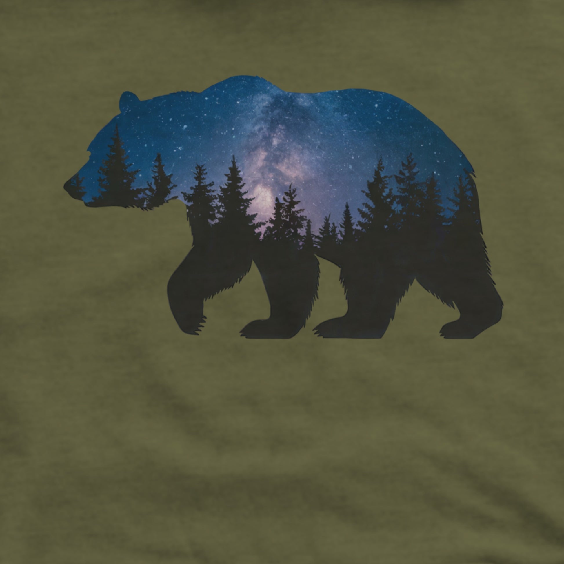 Bear Night Silhouette Hoodie Adventure and Outdoors Themed Hoodie