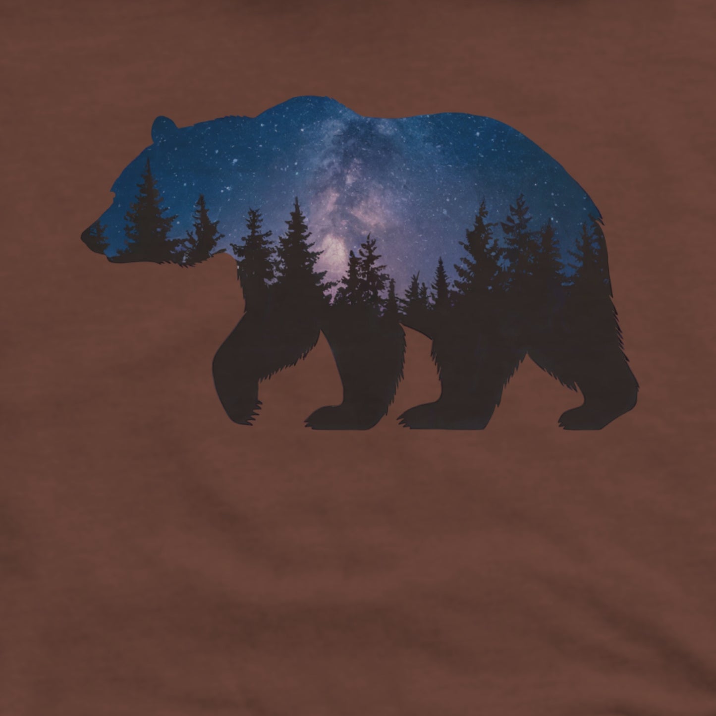 Bear Night Silhouette Hoodie Adventure and Outdoors Themed Hoodie