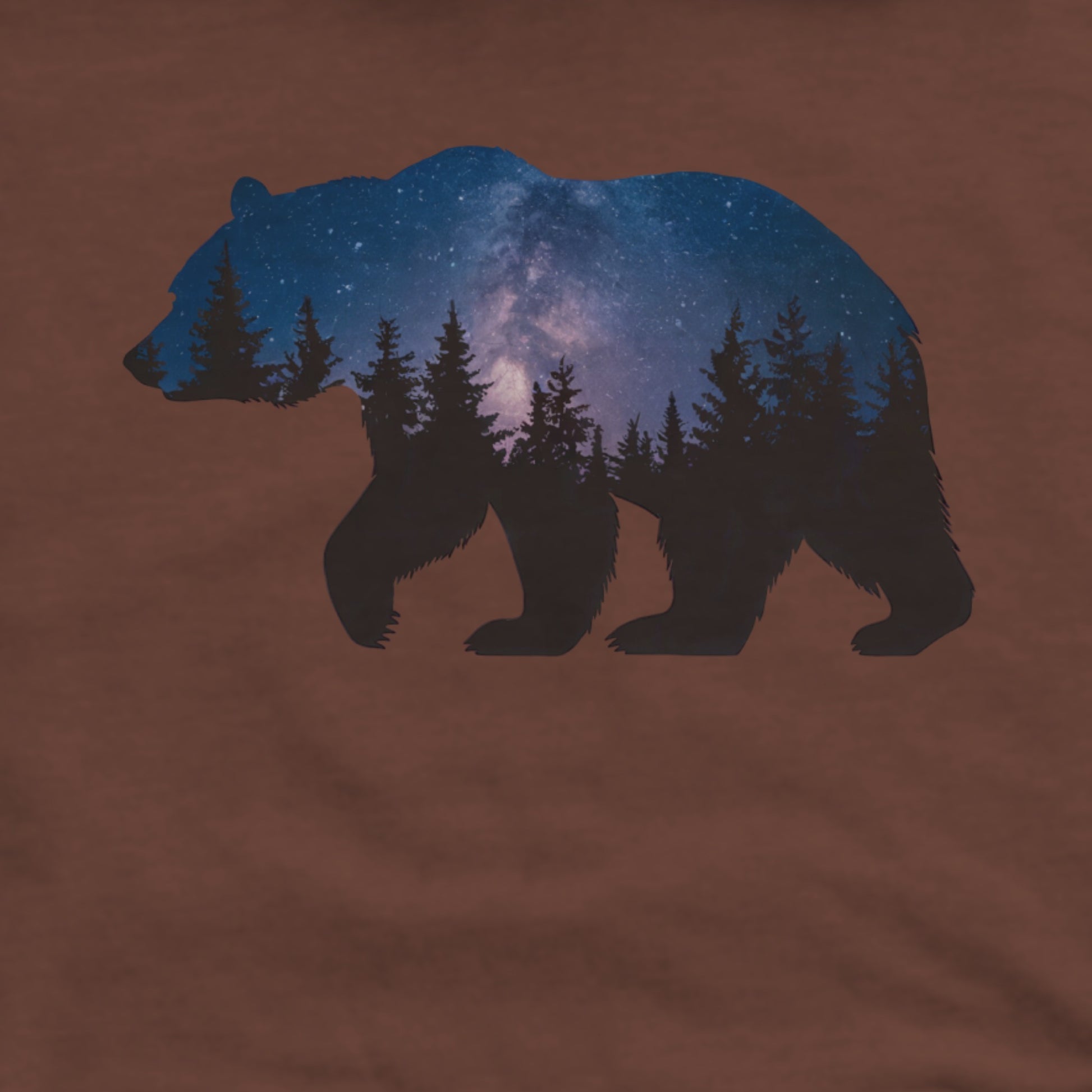 Bear Night Silhouette Hoodie Adventure and Outdoors Themed Hoodie