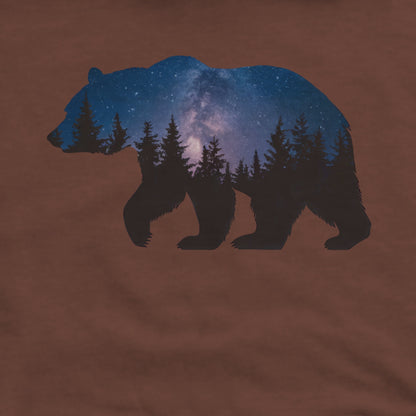 Bear Night Silhouette Hoodie Adventure and Outdoors Themed Hoodie