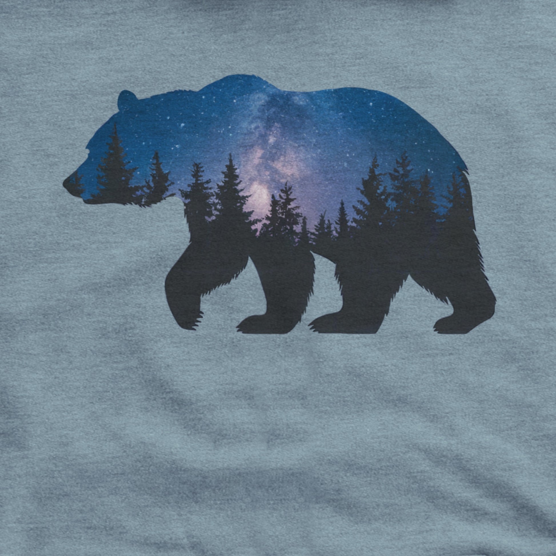 Bear Night Silhouette Hoodie Adventure and Outdoors Themed Hoodie