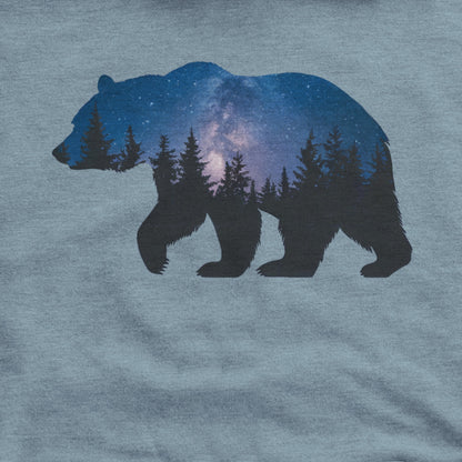 Bear Night Silhouette Hoodie Adventure and Outdoors Themed Hoodie