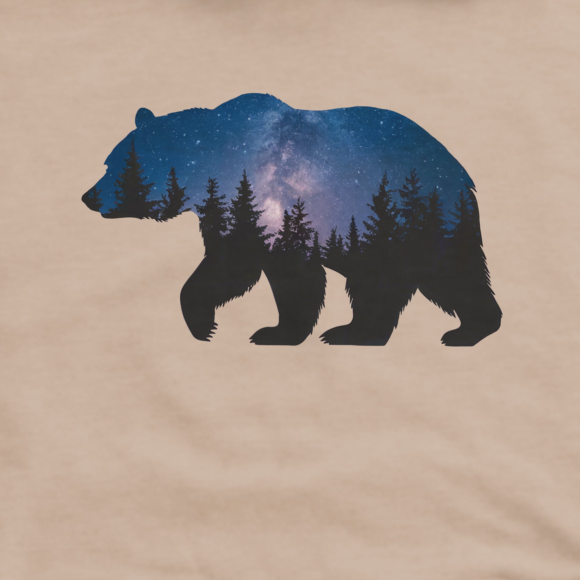 Bear Night Silhouette Crewneck Sweatshirt Adventure and Outdoors Themed Sweatshirt