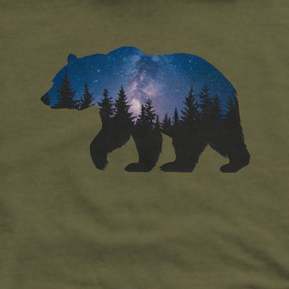 Bear Night Silhouette Crewneck Sweatshirt Adventure and Outdoors Themed Sweatshirt