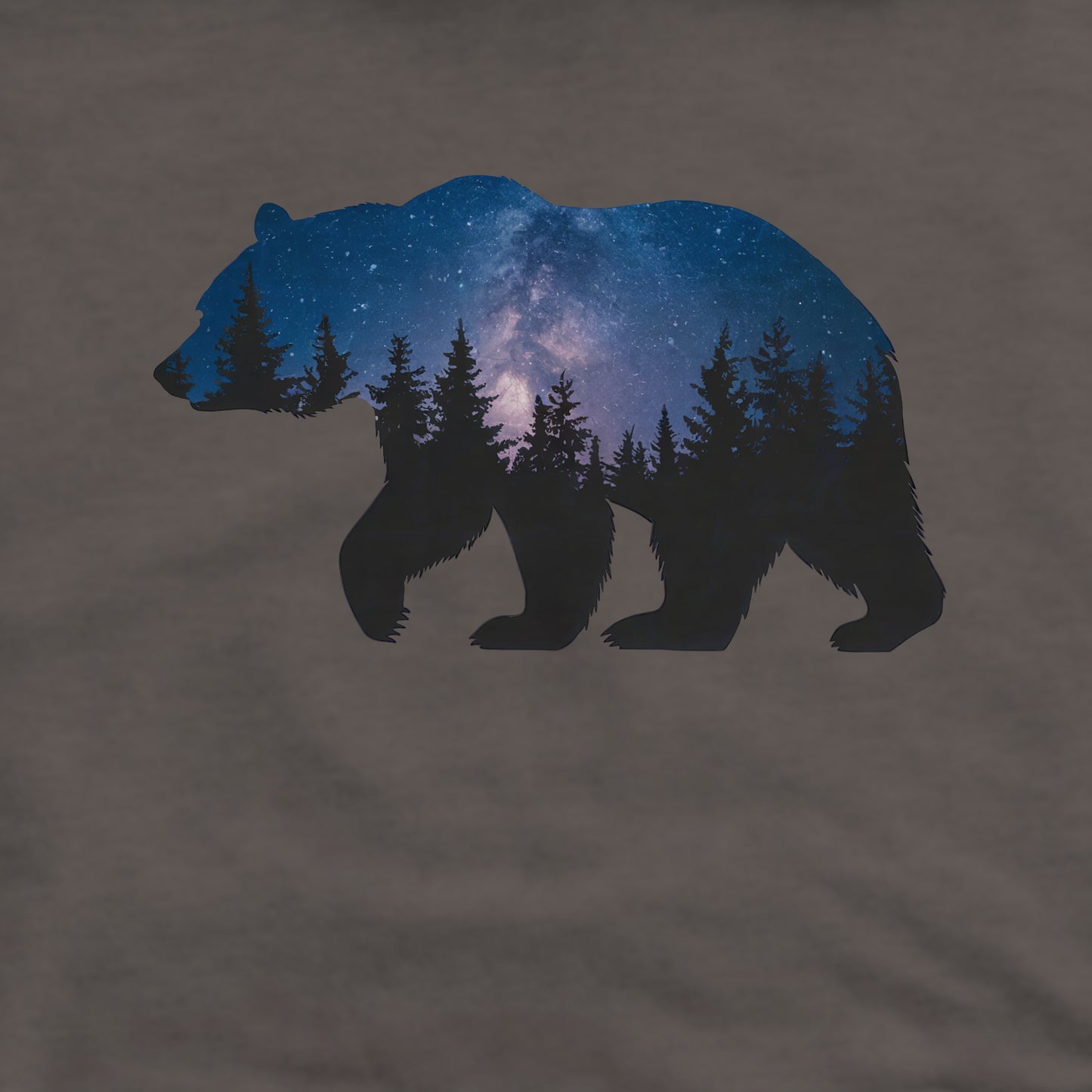 Bear Night Silhouette Crewneck Sweatshirt Adventure and Outdoors Themed Sweatshirt