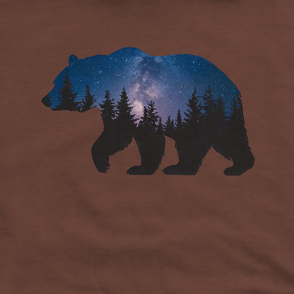 Bear Night Silhouette Crewneck Sweatshirt Adventure and Outdoors Themed Sweatshirt