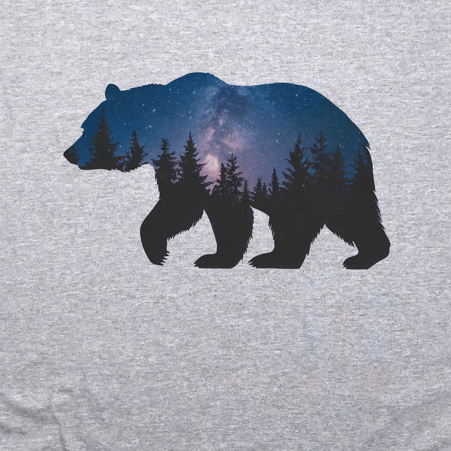 Bear Night Silhouette Crewneck Sweatshirt Adventure and Outdoors Themed Sweatshirt