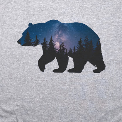 Bear Night Silhouette Crewneck Sweatshirt Adventure and Outdoors Themed Sweatshirt