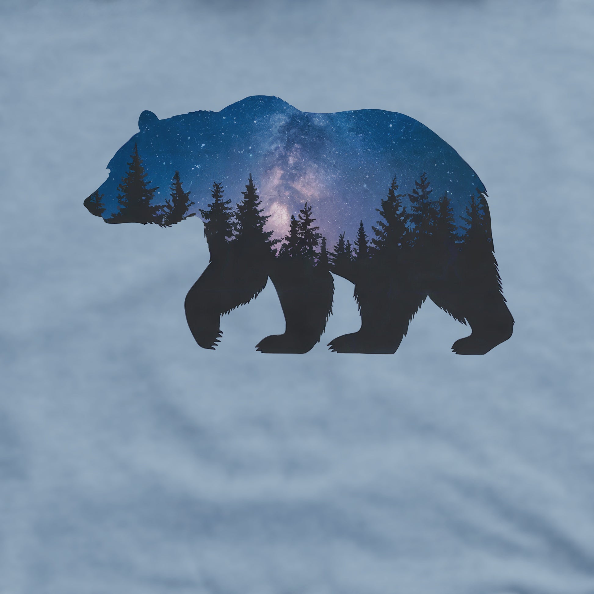 Bear Night Silhouette Crewneck Sweatshirt Adventure and Outdoors Themed Sweatshirt