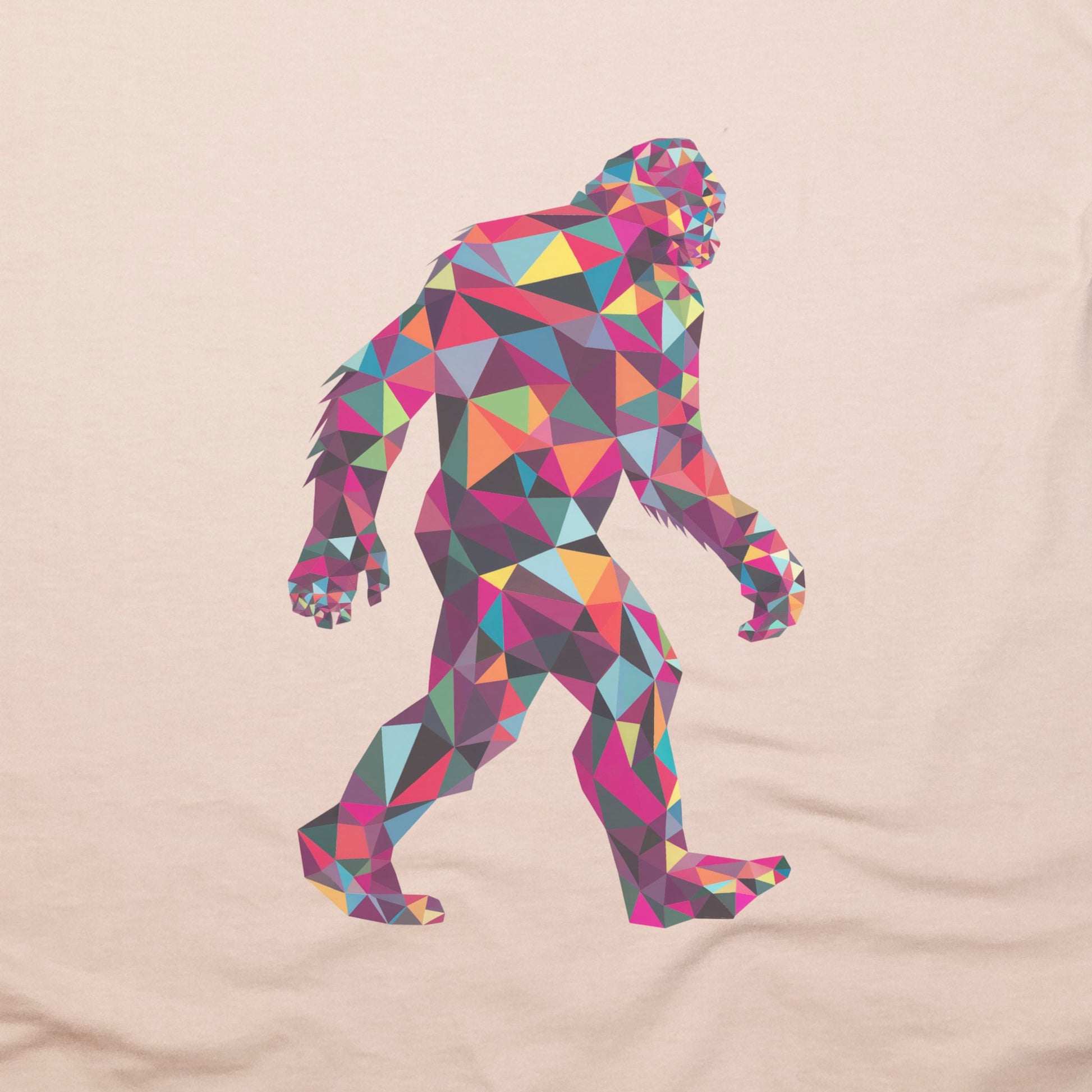 Sasquatch Mosaic T-Shirt Adventure and Outdoors Themed T-Shirt