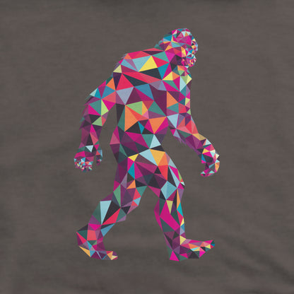 Sasquatch Mosaic Crewneck Sweatshirt Adventure and Outdoors Themed Sweatshirt