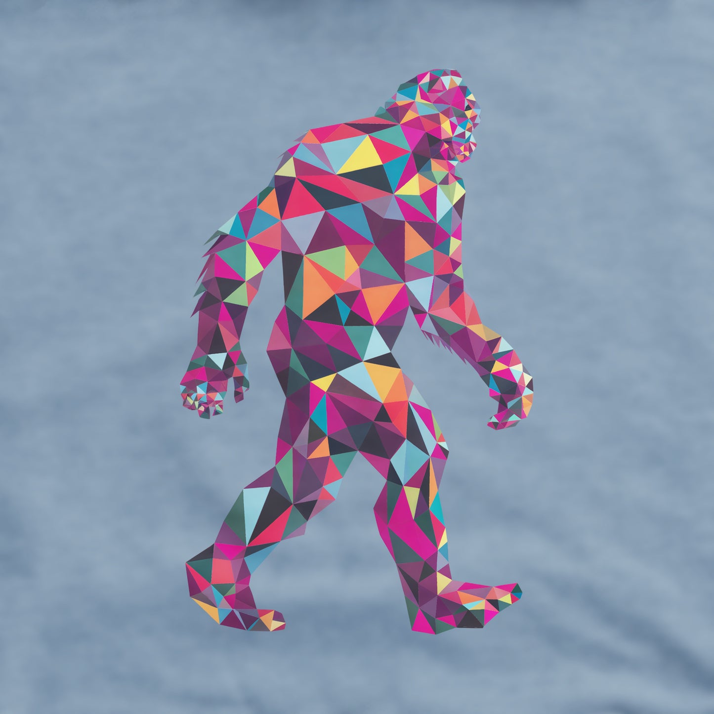 Sasquatch Mosaic Crewneck Sweatshirt Adventure and Outdoors Themed Sweatshirt