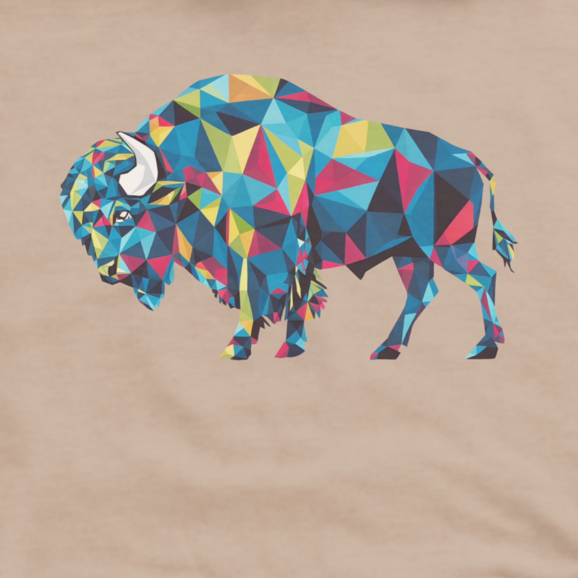 Buffalo Mosaic Hoodie Adventure and Outdoors Themed Hoodie