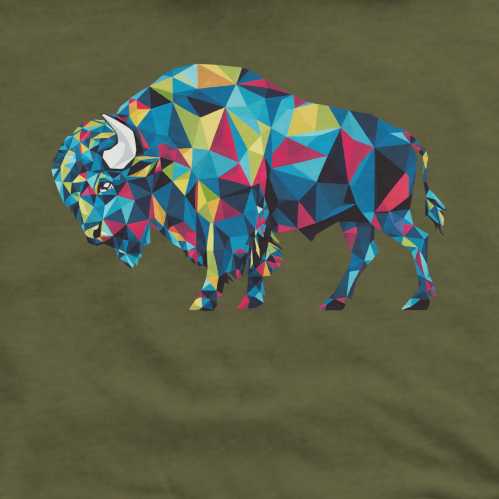 Buffalo Mosaic Hoodie Adventure and Outdoors Themed Hoodie