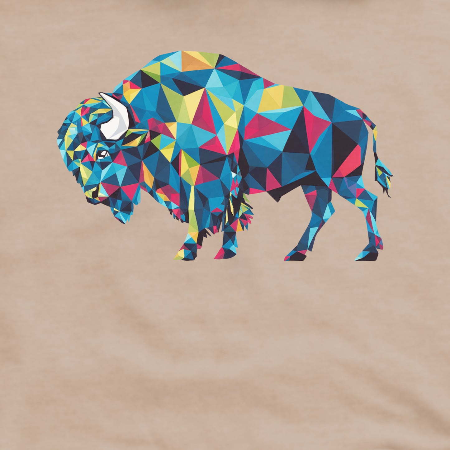 Buffalo Mosaic Crewneck Sweatshirt Adventure and Outdoors Themed Sweatshirt