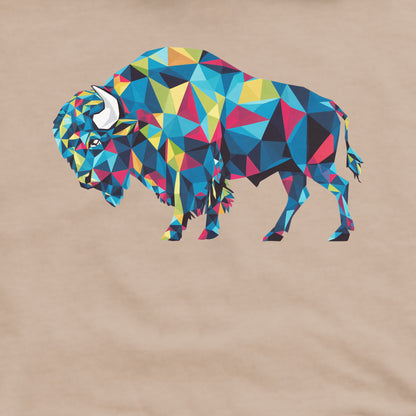 Buffalo Mosaic Crewneck Sweatshirt Adventure and Outdoors Themed Sweatshirt