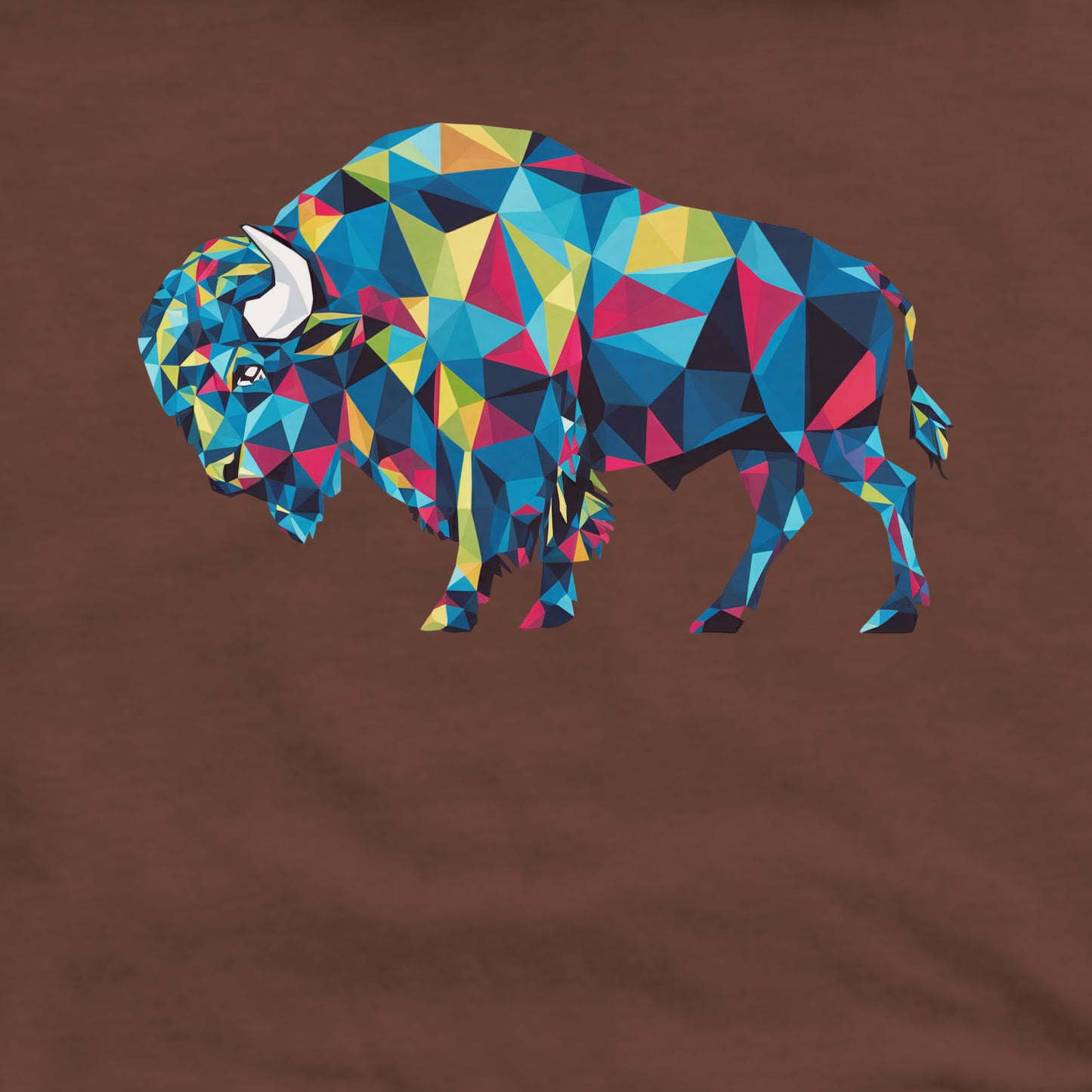 Buffalo Mosaic Crewneck Sweatshirt Adventure and Outdoors Themed Sweatshirt