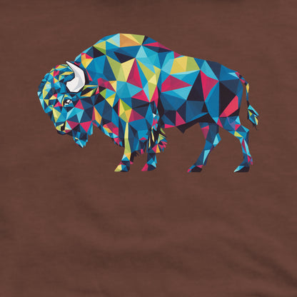 Buffalo Mosaic Crewneck Sweatshirt Adventure and Outdoors Themed Sweatshirt