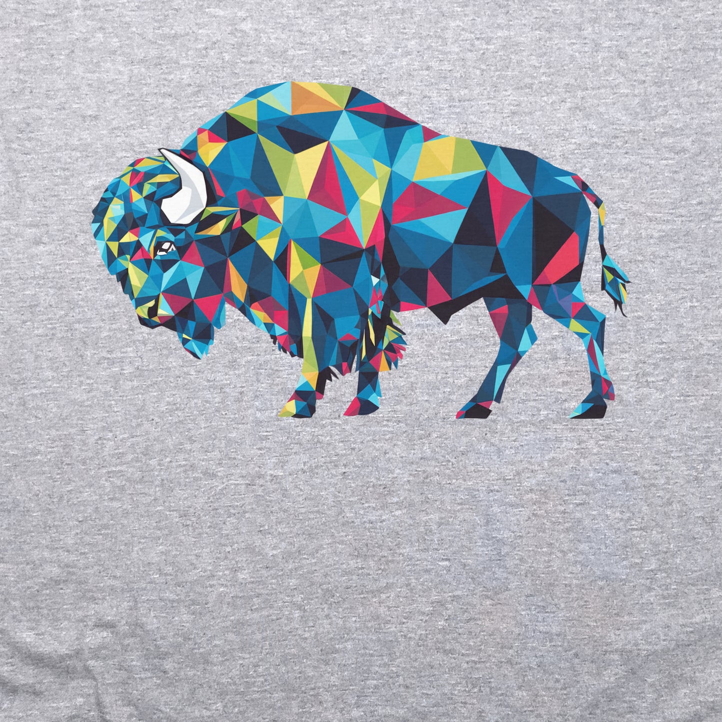 Buffalo Mosaic Crewneck Sweatshirt Adventure and Outdoors Themed Sweatshirt