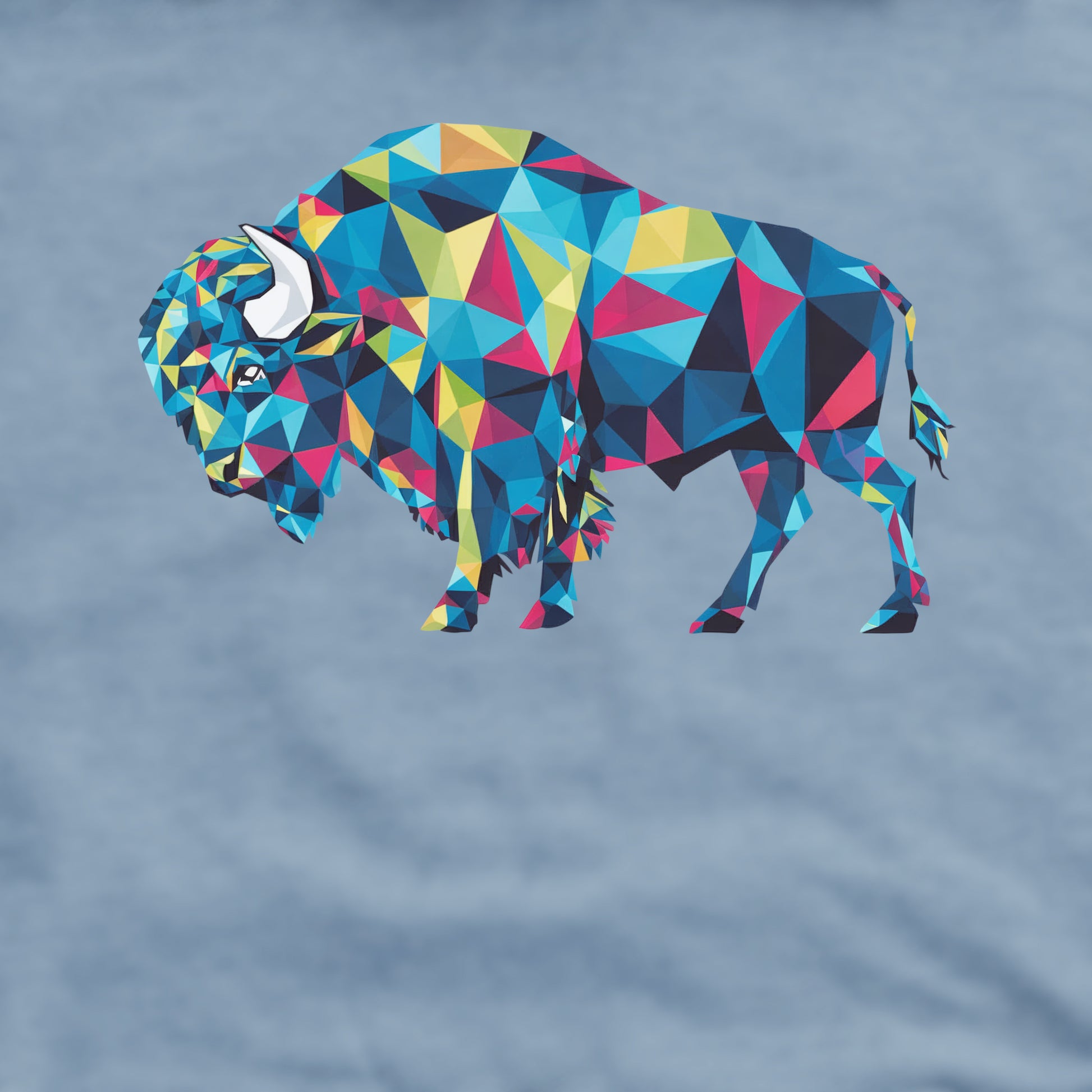 Buffalo Mosaic Crewneck Sweatshirt Adventure and Outdoors Themed Sweatshirt