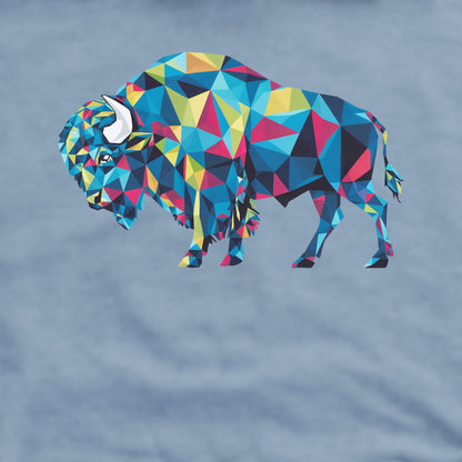 Buffalo Mosaic Crewneck Sweatshirt Adventure and Outdoors Themed Sweatshirt