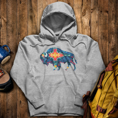 Buffalo Southwestern Mosaic Hoodie Sport Grey Adventure and Outdoors Themed Hoodie