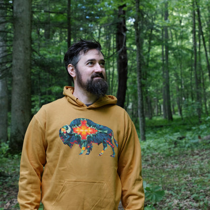 Buffalo Southwestern Mosaic Hoodie Adventure and Outdoors Themed Hoodie