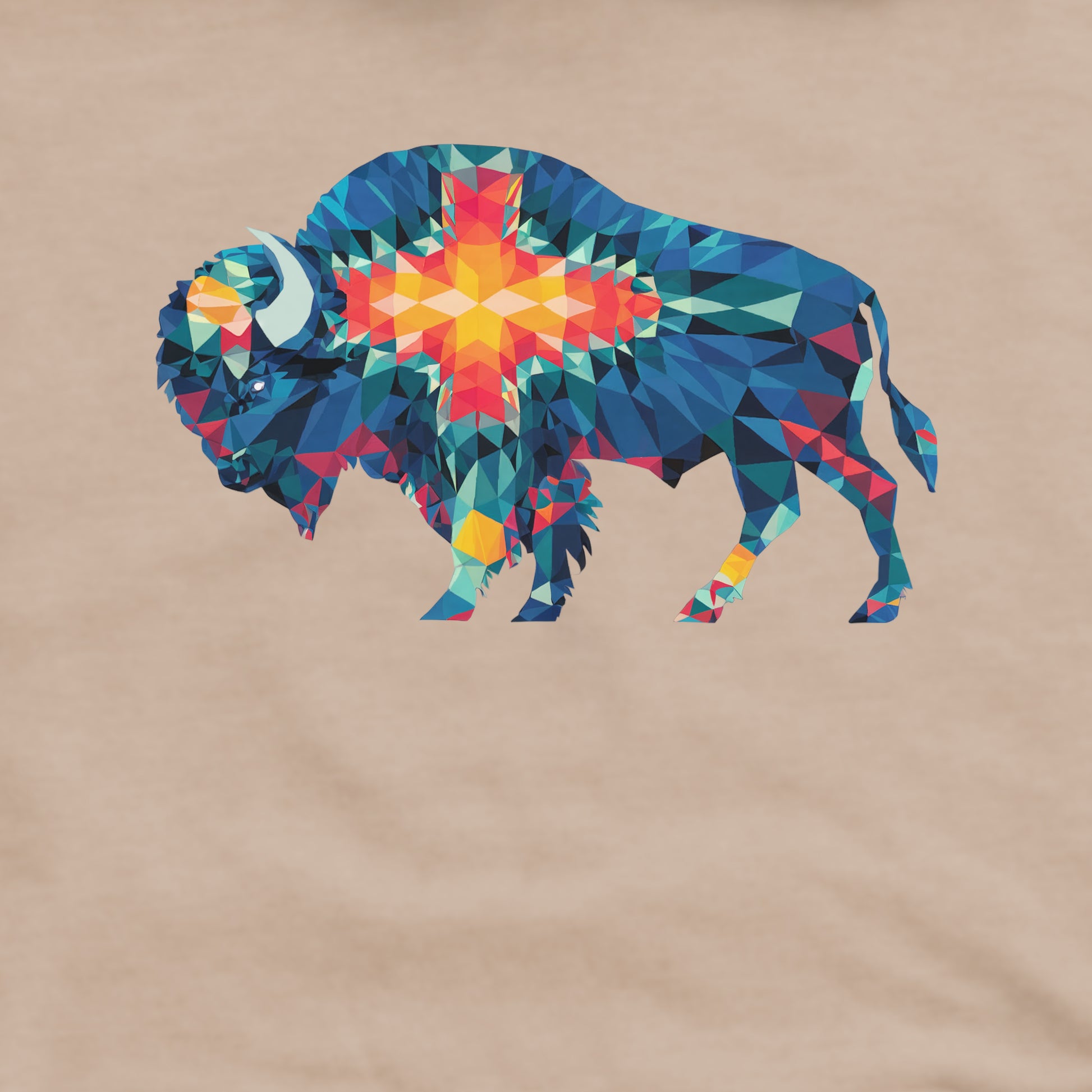 Buffalo Southwestern Mosaic Crewneck Sweatshirt Adventure and Outdoors Themed Sweatshirt